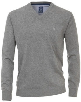 Redmond Pullover Langarm V-Ausschnitt Regular-Fit grau