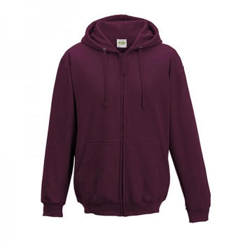 Just Hoods by AWDIS Kapuzenpullover durchgehendem Reißverschluss weinrot