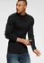 Bruno Banani Stehkragenpullover Rippstrickoptik schwarz