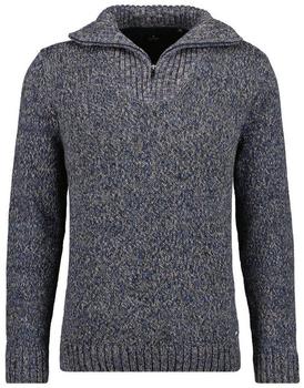Ragman Tweed-Pullover Troyer blau 177