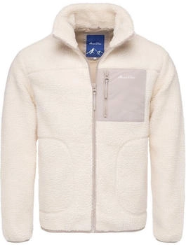 Amaci&Sons Fleecejacke YERMO Teddyfleece Plüsch Zipper cremeweiß