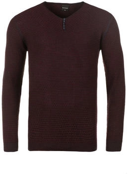 WOTEGA Structured Button Sweater Tim rot bordeaux 193713