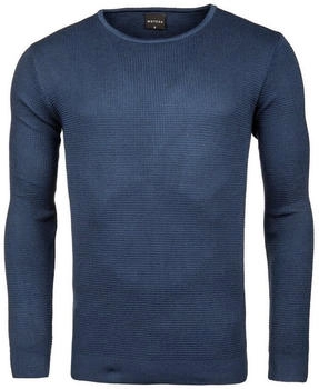 WOTEGA Strickpullover Structured Crew Neck Noah mood indigo 194025