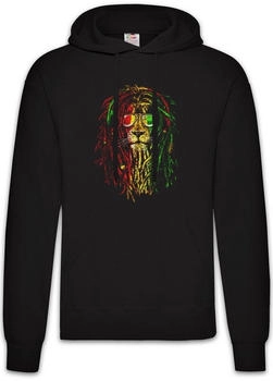 Urban Backwoods Rastafari Lion I Hoodie Kapuzenpullover schwarz
