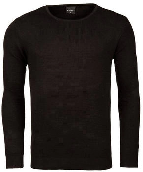 WOTEGA Strickpullover Structured Crew Neck Noah schwarz 194008