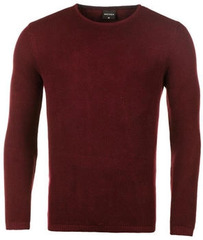 WOTEGA Strickfleece-Pullover Structured Crew Neck Sweater Pete rot winetasting 192118