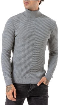 Redbridge Rollkragen Strickpullover Muster grau