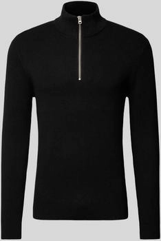 Only & Sons Strickpullover 'PHIL' Stehkragen regular fit schwarz