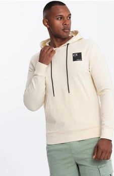 Ombre Kapuzenshirt Känguru-Sweatshirt cream