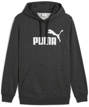 Puma Essentials No Logo French Terry Hoodie dunkelgrau meliert