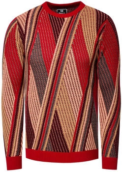 Rusty Neal Strickpullover Colorblock-Design rot