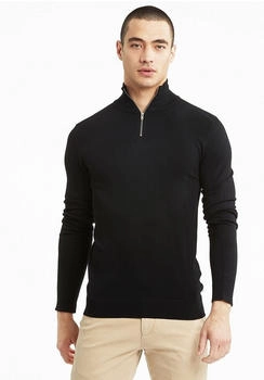 Lindbergh Troyer LINDBERGH schwarz 80% Viskose 20% Nylon casual regular fit Langarm Troyerkragen