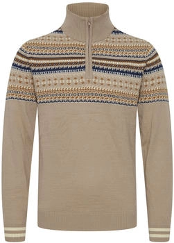 Blend Pullover beige blau braun weiß