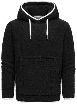 Amaci&Sons Kapuzenpullover Teddyfell 4068 schwarz