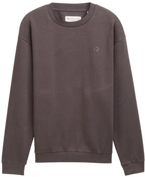Tom Tailor Denim Sweatshirt Logo-Print pavement grey
