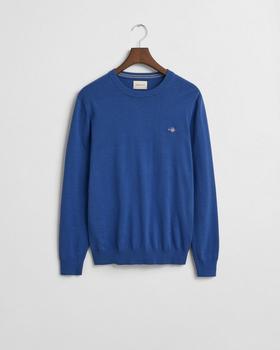 GANT Classic Rundhalspullover aus Baumwolle Rich Blue XL