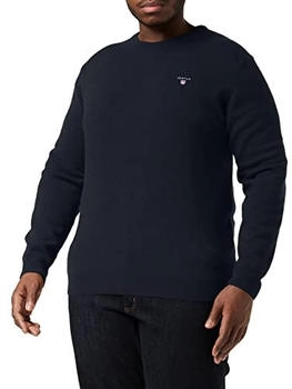 GANT Classic Rundhalspullover aus Baumwolle Evening Blue M