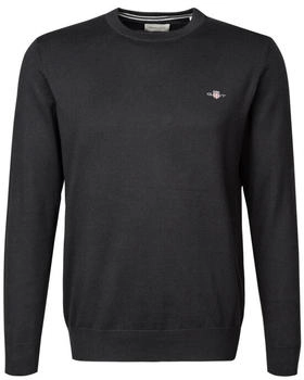 GANT Classic Rundhalspullover aus Baumwolle Black XXL GANT Classic Rundhalspullover aus Baumwolle Black XXL