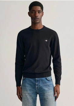 GANT Classic Rundhalspullover aus Baumwolle Black XXXL