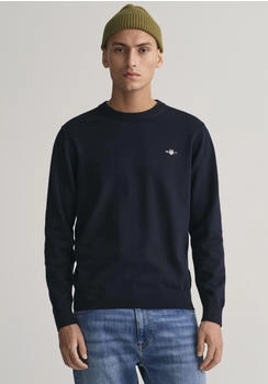 GANT Classic Rundhalspullover aus Baumwolle Evening Blue 5XL