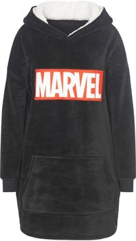 United Labels Oversize Cozy Hoodie Logo Kuschelpullover schwarz