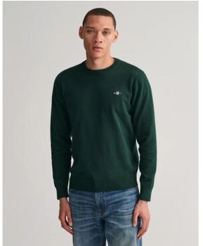 GANT Classic Rundhalspullover aus Baumwolle Tartan Green XXL