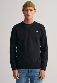 GANT Classic V-Neck Pullover aus Baumwolle (8030562) Black L