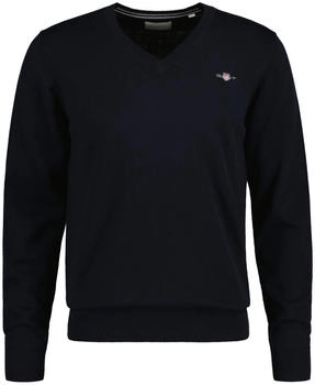 GANT Classic V-Neck Pullover aus Baumwolle (8030562) Evening Blue 4XL GANT Classic V-Neck Pullover aus Baumwolle (8030562) Evening Blue 4XL