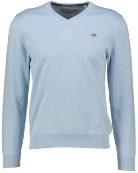 GANT Classic V-Neck Pullover aus Baumwolle (8030562) Fresh Blue M