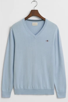 GANT Classic V-Neck Pullover aus Baumwolle (8030562) Fresh Blue S