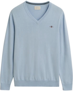 GANT Classic V-Neck Pullover aus Baumwolle (8030562) Fresh Blue XXL