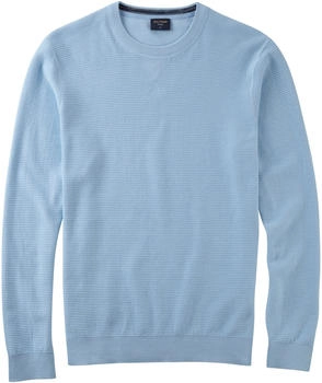 OLYMP Rundhalspullover 'Strick Casual' blau hellblau