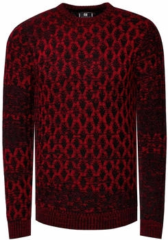 Rusty Neal Strickpullover Muster rot