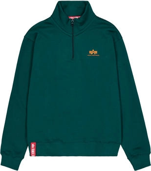 Alpha Industries Half Zip Small Logo Sweatshirt 2XL grün