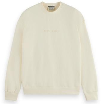 Scotch & Soda Logo Front Chest Sweatshirt (179195) off white