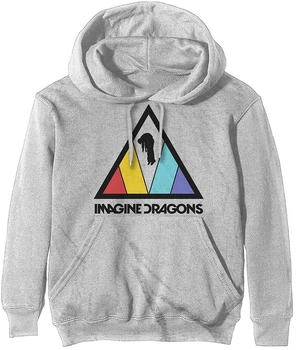 Rock Off Dreieck Logo Uni Hoodie weiß