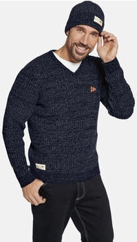 Jan Vanderstorm Strickpullover RONAI Beanie-Style dunkelorange