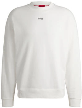 HUGO Relaxed-Fit Sweatshirt aus Baumwoll-Terry mit Logo-Print - Style Dapocrew 50525892 Weiß