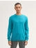 Tom Tailor Strickpullover mit Rundhalsausschnitt turquoise blue melange (1039805_37094)
