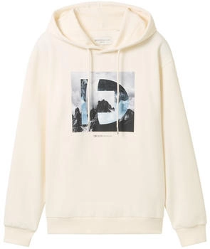 Tom Tailor Denim Hoodie mit Print Wool White (1043949_12906)