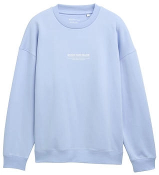 Tom Tailor Denim Relaxed Sweatshirt mit Logo-Print Brunnera Blue (1045579_11486)