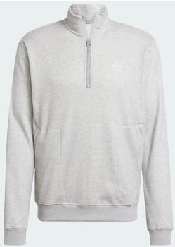 Adidas Trefoil Essentials Waffle / Zip Sweatshirt Medium Grey Heather (JD2447)