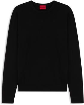 HUGO Regular-Fit Pullover aus soften Garnen mit Rundhalsausschnitt - Style San Cody-CV 50532074 Schwarz
