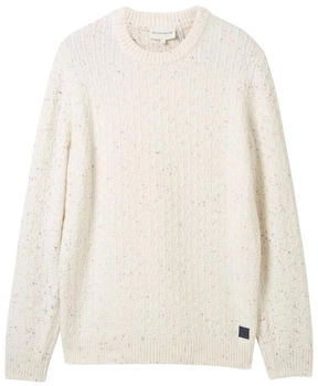 Tom Tailor Strickpullover mit Struktur offwhite multicolor neps (1044537_36975)