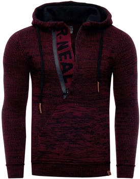 Rusty Neal Pullover weinrot schwarz