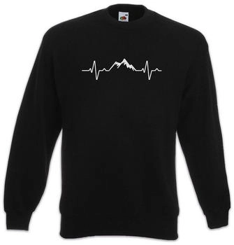 Urban Backwoods Heart Rate Mountain Sweatshirt schwarz
