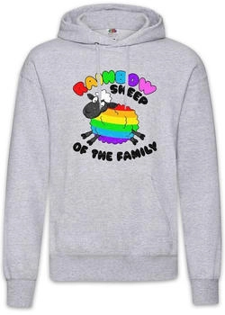 Urban Backwoods Rainbow Sheep Of The Family Hoodie hellgrau