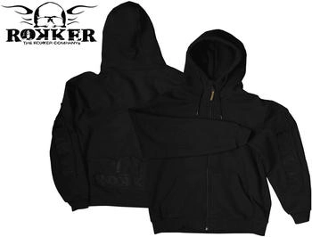 Rokker Zip Hoodie schwarz