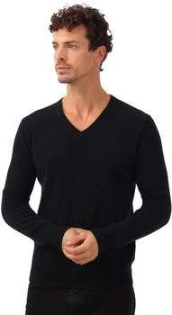 Zwillingsherz Kaschmirpullover V-Ausschnitt schwarz Zwillingsherz Kaschmirpullover V-Ausschnitt schwarz