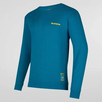 La Sportiva Climbing on the Moon Sweatshirt (ZACW034) turchese/giallo